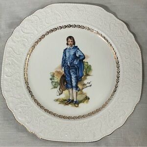 Antique Stratford by Wood & Sons Burslem England plate / golde tone trim
